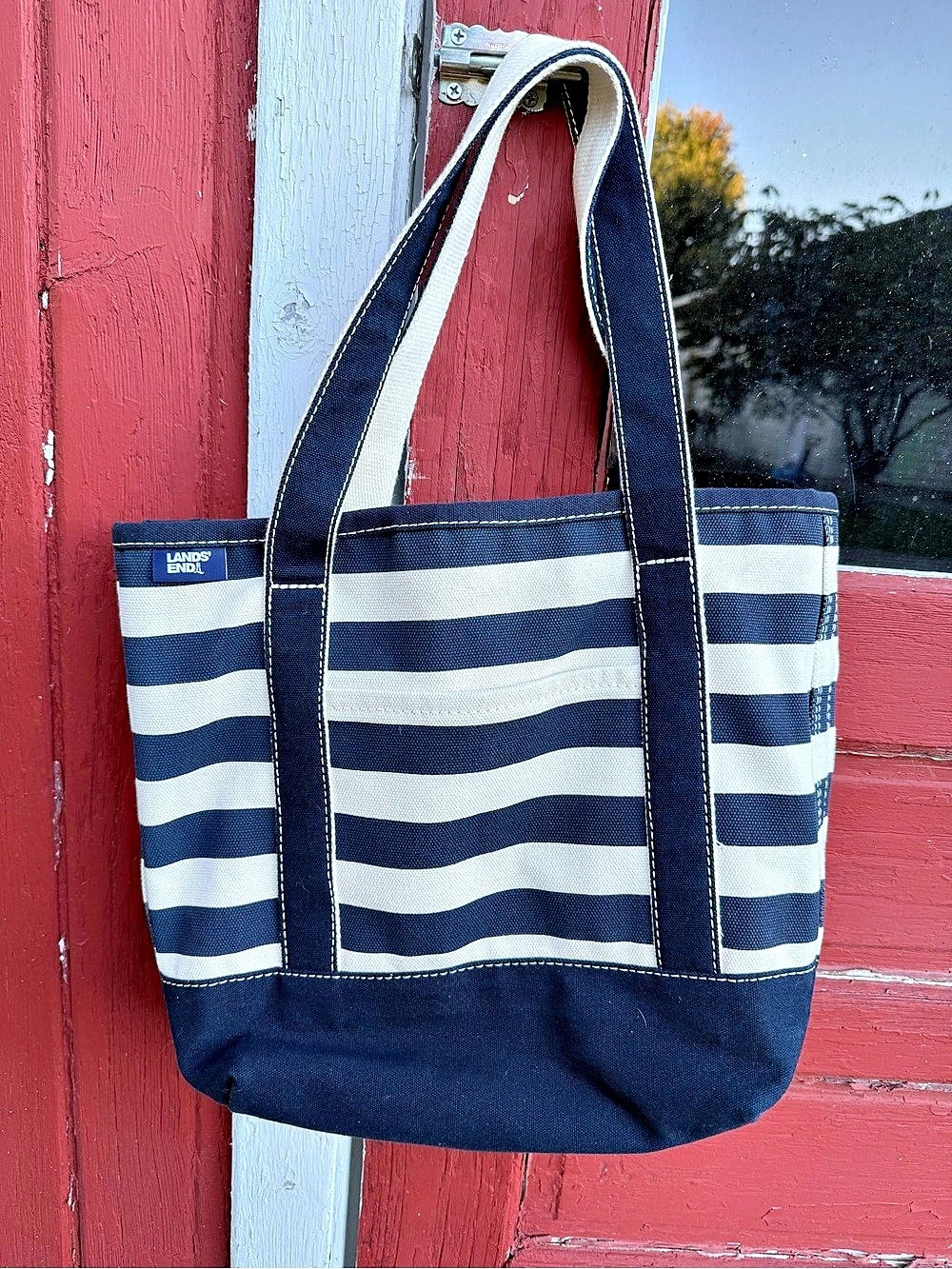 Lands' End Open Top Canvas Tote Bag